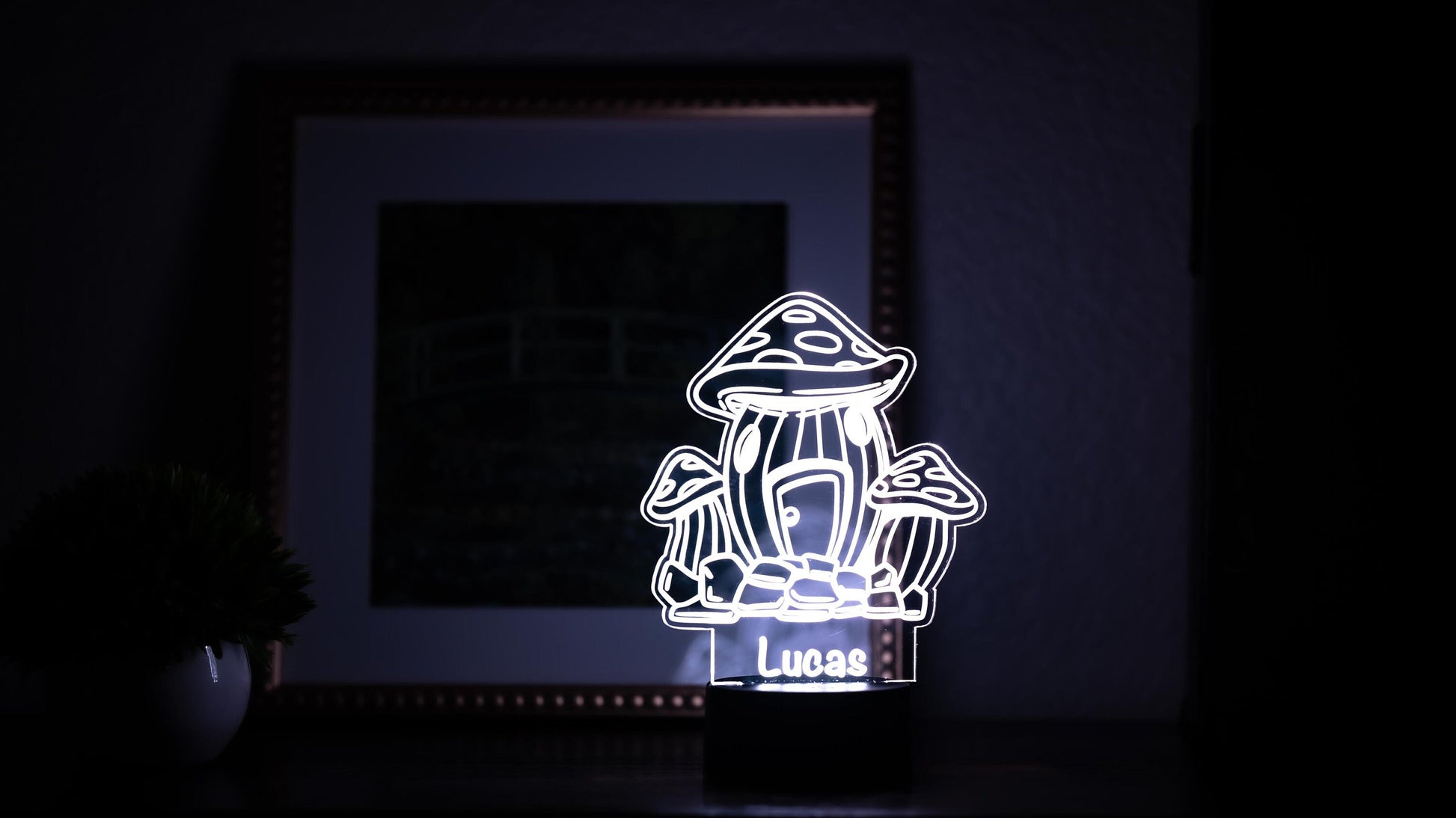 LED Night Light | Personalized with with name | Gift for newborn, kid's room, birthdays | LED mushroom Lamp|Kids room night light