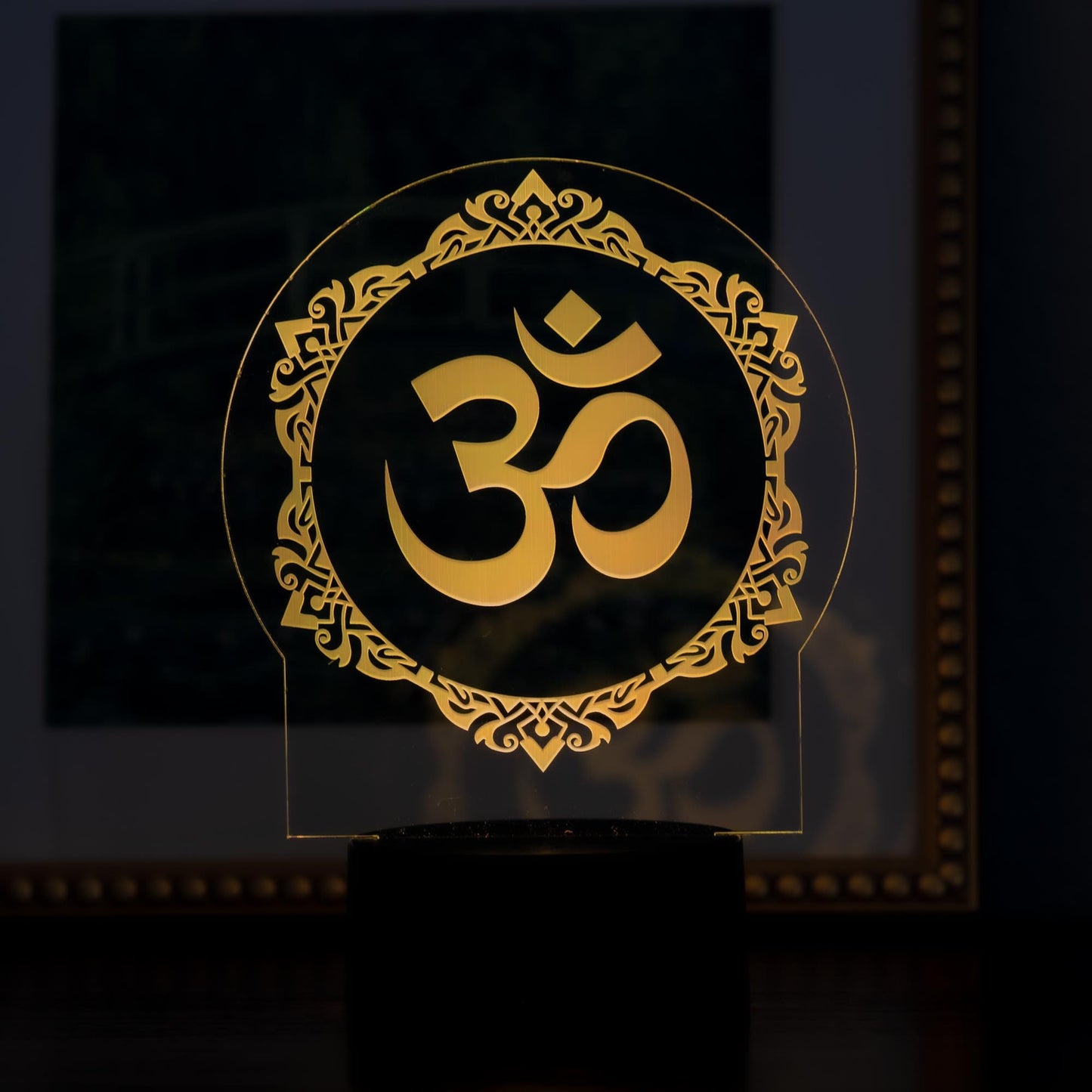 LED OM lamp | Indian cultural gifts | Hindu Acrylic Light | Deewali | Indian wedding favor | wedding vows | Diwali Gift | Yoga Room Gift