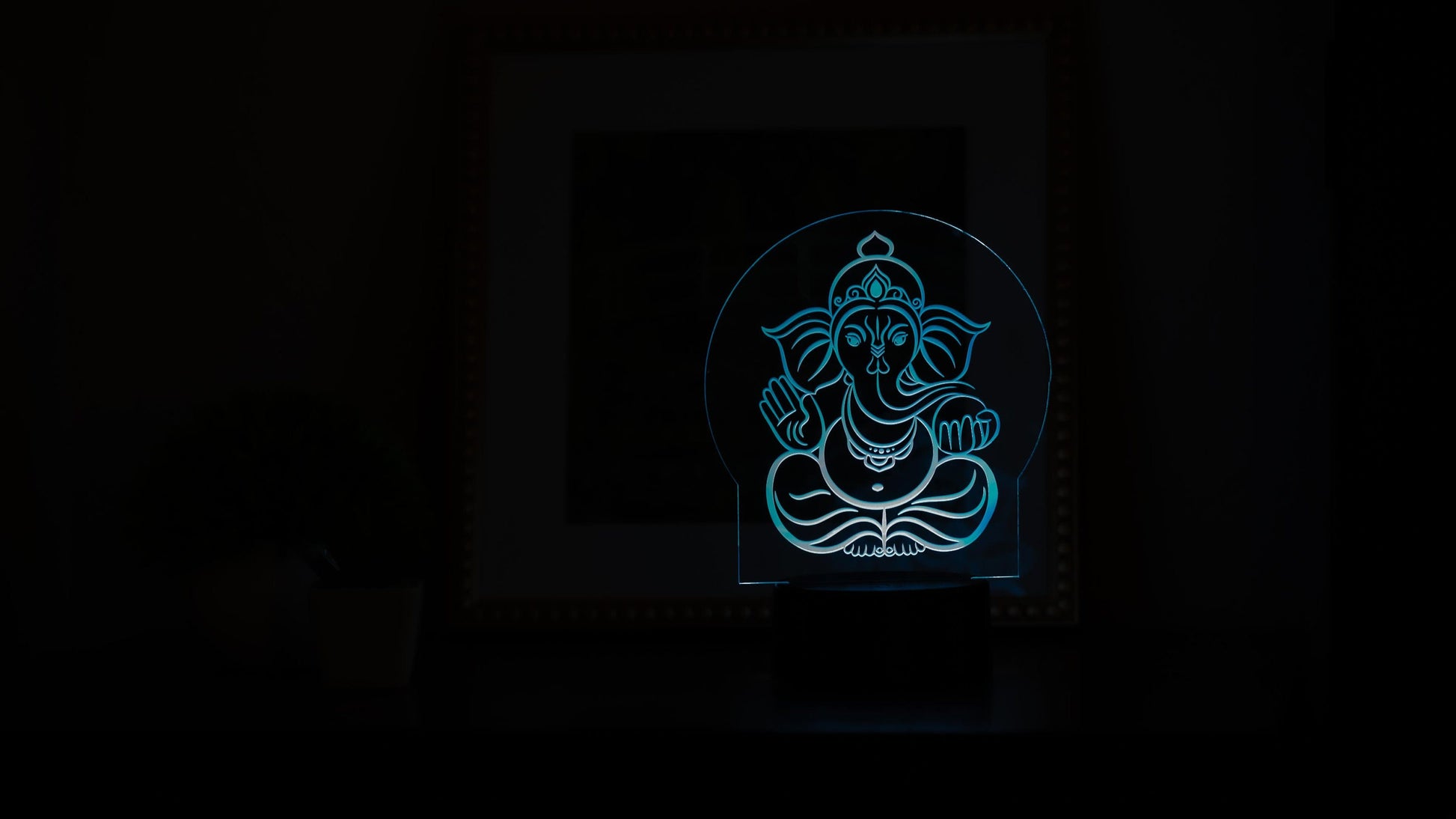 LED Ganesha idol lamp | Indian cultural gifts | Hindu Acrylic Light | Deewali | Indian wedding favor | wedding vows | Diwali Gift