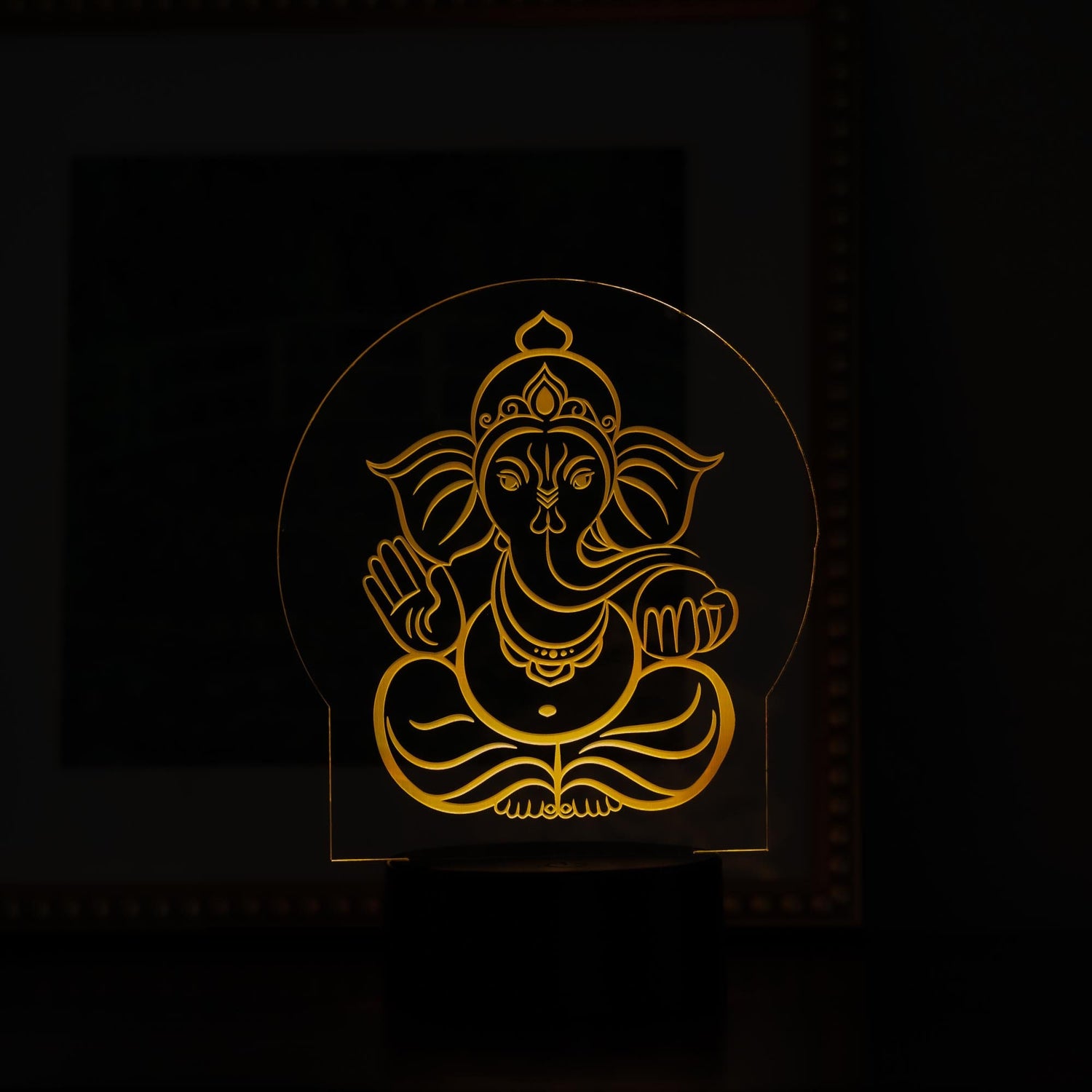 LED Ganesha idol lamp | Indian cultural gifts | Hindu Acrylic Light | Deewali | Indian wedding favor | wedding vows | Diwali Gift