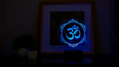 LED OM lamp | Indian cultural gifts | Hindu Acrylic Light | Deewali | Indian wedding favor | wedding vows | Diwali Gift | Yoga Room Gift