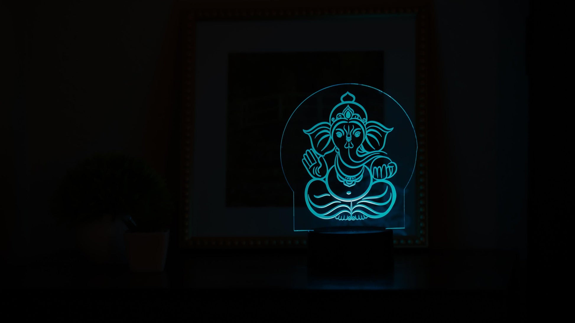 LED Ganesha idol lamp | Indian cultural gifts | Hindu Acrylic Light | Deewali | Indian wedding favor | wedding vows | Diwali Gift