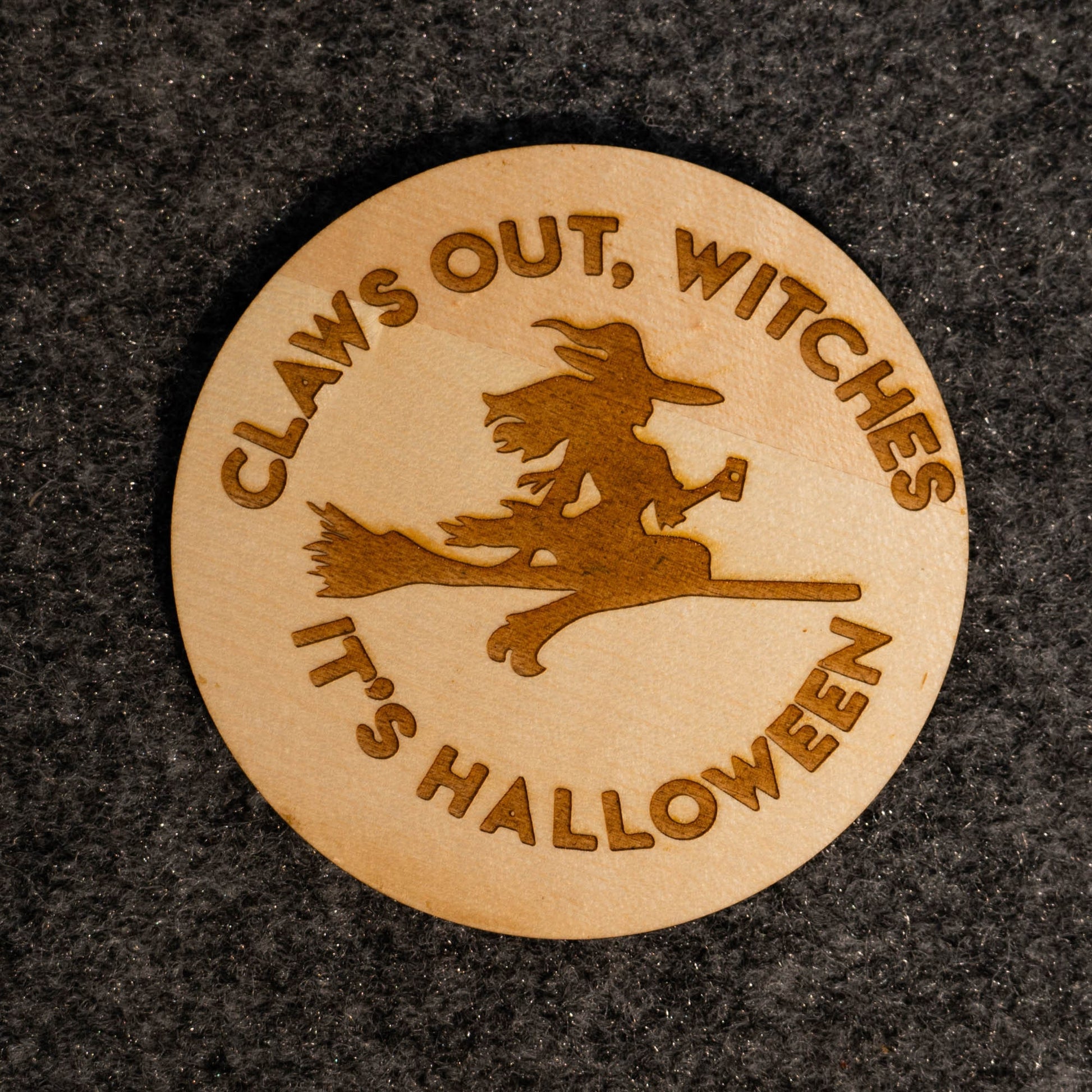 Halloween themed Coasters | Set of 4 | Engraved on Wood