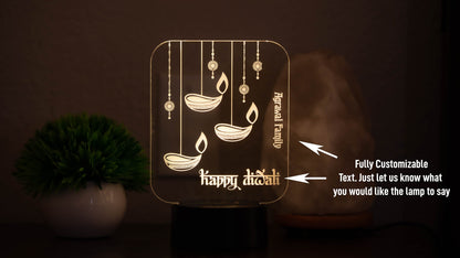 Personalized "Happy Diwali" LED Light - A Festive Family Keepsake